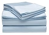 Pike Street 300-Thread-Count Egyptian Cotton Jacquard King Sheet Set, Light Blue