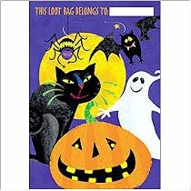 Gruesome Group Halloween Party Loot Bags, 22.8 cms x 16.5 cms - Halloween Party Supplies