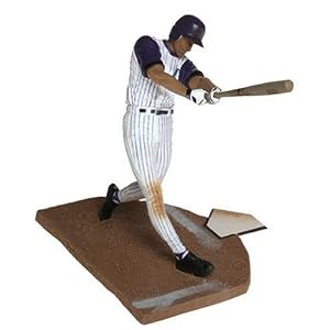MLB Series 6 Figure: Luis Gonzalez with Purple and White Pin Striped Jersey by