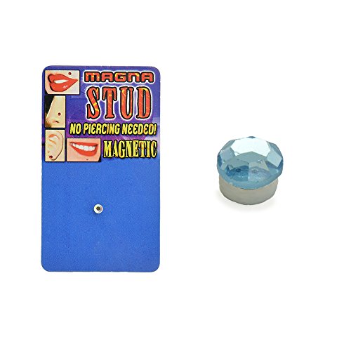 Magnetic Monroe Labret Nose Ear Stud Ring 3mm Aqua stone