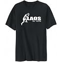 T-Shirt Mens Black " Laos Soccer " Countries
