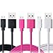 OKRAY 3221374 6.6-ft PVC Micro USB 2.0 Charging Sync Data Cable Cord, 3-Pack -  Black / White / Hot Pink