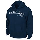 NFL Seattle Seahawks Touchbck III Full Zip Jacket Adult Long Sleeved Fullzip Hooded Fleece