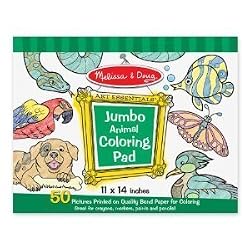 MELISSA & DOUG JUMBO ANIMAL COLORING PAD