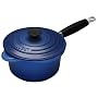 Le Creuset Enameled Cast-Iron 1-1/4-Quart Precision Pour Saucepan with Cover, Cobalt Blue