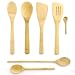7 Piece Bamboo Cooking Utensil Set 4 Spoons, 2 Turners and a Mini Spoon