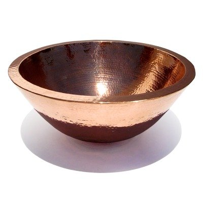 Plain Hammered Copper Double Wall Vessel Sink Finish: Dark Smoke Copper