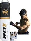 Authentic RDX Heavy Duty Filled Rex Leather Boxing MMA Kickboxing Muay Thai UFC Punch Bag 4FT/5FT