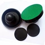 Air Hockey Arcade Quality - 2 x 63mm Pucks and 2 x 95mm Pusher Handles Black