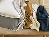 Coyuchi Organic Cotton Sateen Flat Sheet - Twin - Mid Grey
