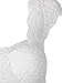 Choies Women's White/Black Lace Cupped Cap Sleeve Crop Top (White)
