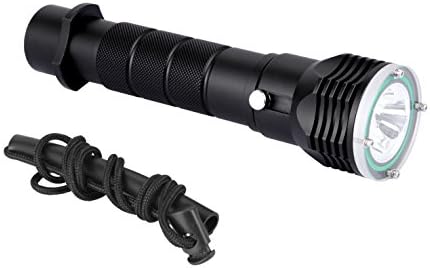 4000 Lm Submersible Anti-Corrosion 3 Cree LED light Diving Flashlight with Nylon Lanyard, Black
