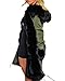 Roiii Women's Denim Winter Thicken Faux Fur Hooded Plus Size Parka Jacket Coat Size S-3XL