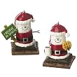 S'mores Santa Christmas Ornament I Believe In Santa & Cookies and Milk Set of 2