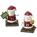S'mores Santa Christmas Ornament I Believe In Santa & Cookies and Milk Set of 2
