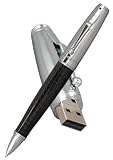 Monteverde Invincia 4 GIG Flash Drive Carbon/Chrome Ballpoint  Pen (MV40059)