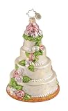 Christopher Radko Glass Bridal Bliss Wedding Cake Christmas Ornament #1015307