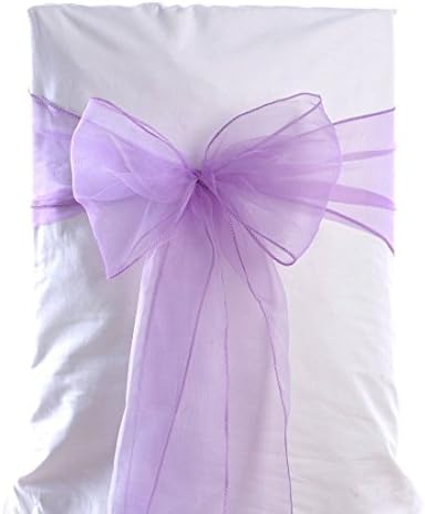25, 50, 100, 150 Pieces Wedding ORGANSA Chair Covers Sashes Bows Sash for Wedding &amp; Banguets RustiquegiftTM (150, Lavender)
