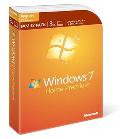 Microsoft Windows 7 Home Premium Upgrade Family Pack - Upgrade 3 PCs