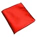 Eyourlife Fine Men's Smooth Silk Solid Color Pocket Squares &Red