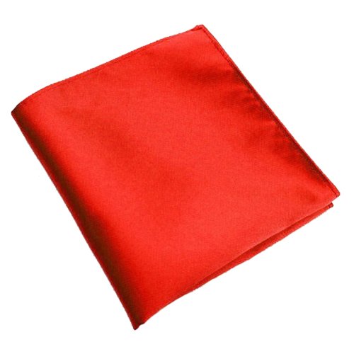 Eyourlife Fine Men's Smooth Silk Solid Color Pocket Squares &Red