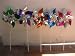 5pc Blue/Orange/Green/Hot Pink/Red/Yellow Assorted Metallic Pinwheel 7.5