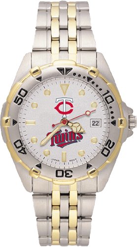 MLB Minnesota Twins Men's All Star Watch Stainless Steel Bracelet