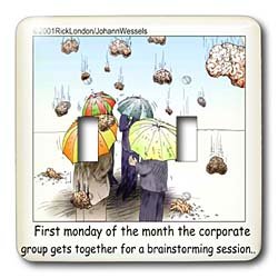 Londons Times Miscellaneous Funny Cartoons - Corporate Brainstorming - Light Switch Covers - double toggle switch