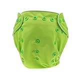 Happy Cherry 高品質 ベビー用おむつ おむつカバー 布オムツ カジュアル 肌に優しい サイズ調節可能 安全 ボタン式 通気性良い ライトグリーン