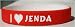 I Love Jenda Custom Wristband