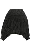 べロア7分サルエル パンツ (黒)