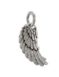WithLoveSilver Solid 925 Sterling Silver Lovely Charm Angle Wing Pendant