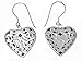 298 Hammer Heart Earrings Organic / Silver Jewelry title=