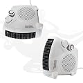 CostMad � 2000w 2KW Portable Electric Fan Heater with 2 Heat Settings Hot / Cold Flat / Upright Instant Heat and Cool Blow Air with Over Heat and Frost Protection (White)