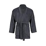 Produkt-Bild: Schiesser Herren Fleece Bademantel blau oder grau S M L XL 2XL 3XL UVP 59,95 EUR / Dunkelgrau, 52
