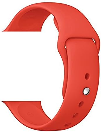 WESHOT Apple Watch Band, Silicone Soft Replacement Watch Band Strap For Apple Watch Sport Edition 38MM Orange S/M