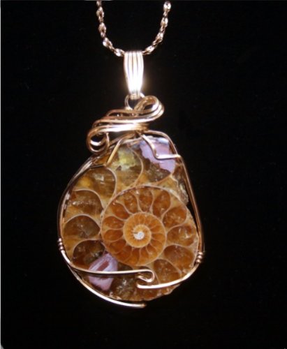Ammonite Pendant 14k Gold Jewelry