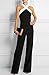 Aro Lora Women's Halter Neck Criss Cross Wide Leg Long Pants Jumpsuits Rompers