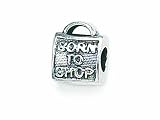 Zable(tm) Sterling Silver Born To Shop' Bead / Charm