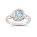 Roman Art Deco Blue and White Topaz Ring in .925 Sterling... Roman Art Deco Blue and White Topaz Ring in .925 Sterling...