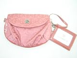 Giani Bernini Signature Saddle Flap Clutch Wristlet Purse ~ Rose Pink In Color