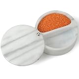 R.S.V.P. Swivel Top Salt Box, White Marble