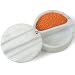 RSVP White Marble Swivel Top Salt Box