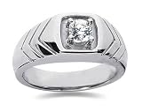 0.50 CTW Men's Diamond Ring in Platinum