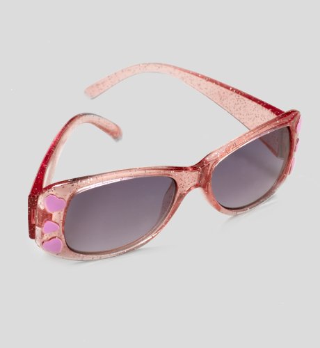 Younger Girls' Glitter Heart Sunglasses