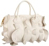 Steve Madden Ruffle Satchel,Ivory,one size