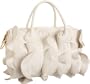 Steve Madden Ruffle Satchel,Ivory,one size