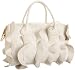 Steve Madden Ruffle Satchel,Ivory,one size