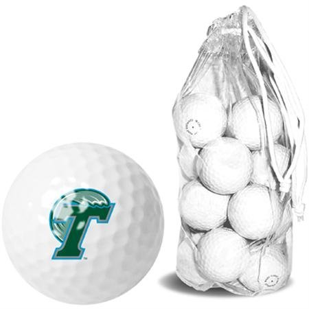 Tulane University Green Wave Tu Ncaa Clear Pack 15 Golf Balls