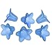 Beadaholique Lucite Petunia Bell 6-Piece Flower Beads, 12 by 18mm, Matte Cornflower Blue
